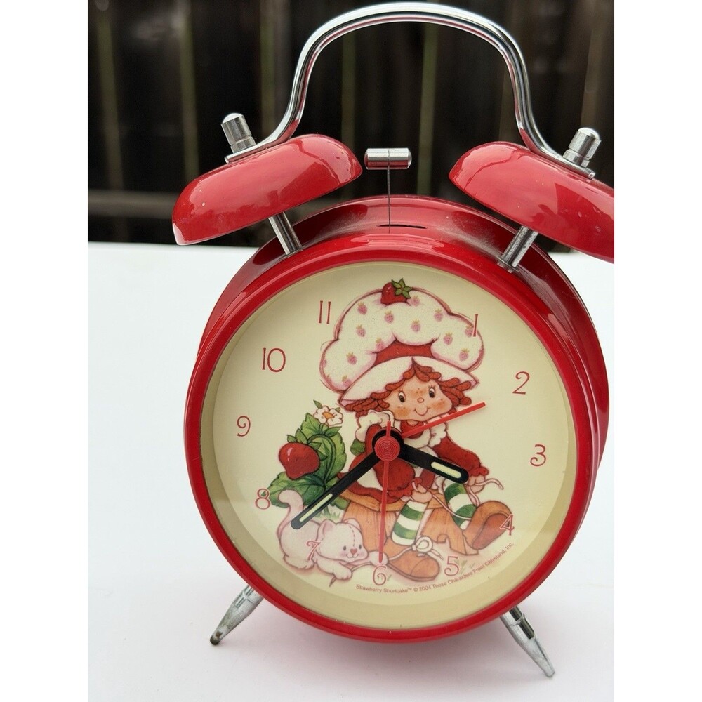 Vintage 2004 Strawberry Shortcake, Twin Bell Analog Alarm Clock 